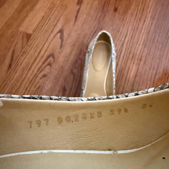 Geox Snakeskin Peep-Toe Block Heels - Picture 3 of 6